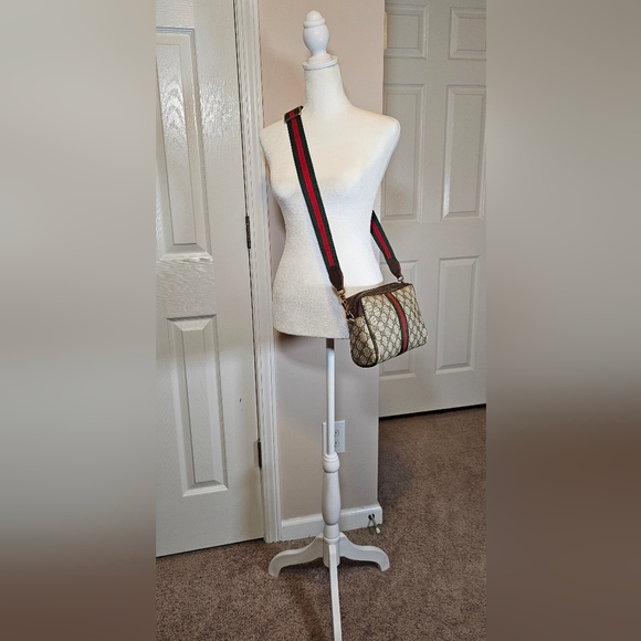 Authentic GUCCI Web Sherry Line Supreme Crossbody Bag - Picture 10 of 11